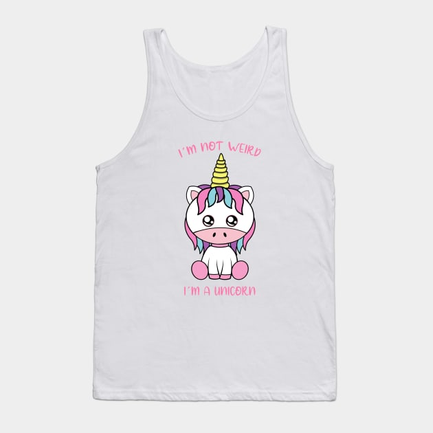 I am not weird i am a unicorn Tank Top by JS ARTE